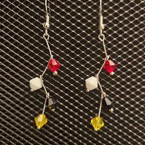 Maryland Collection - Glass crystal bicone zigzag earrings